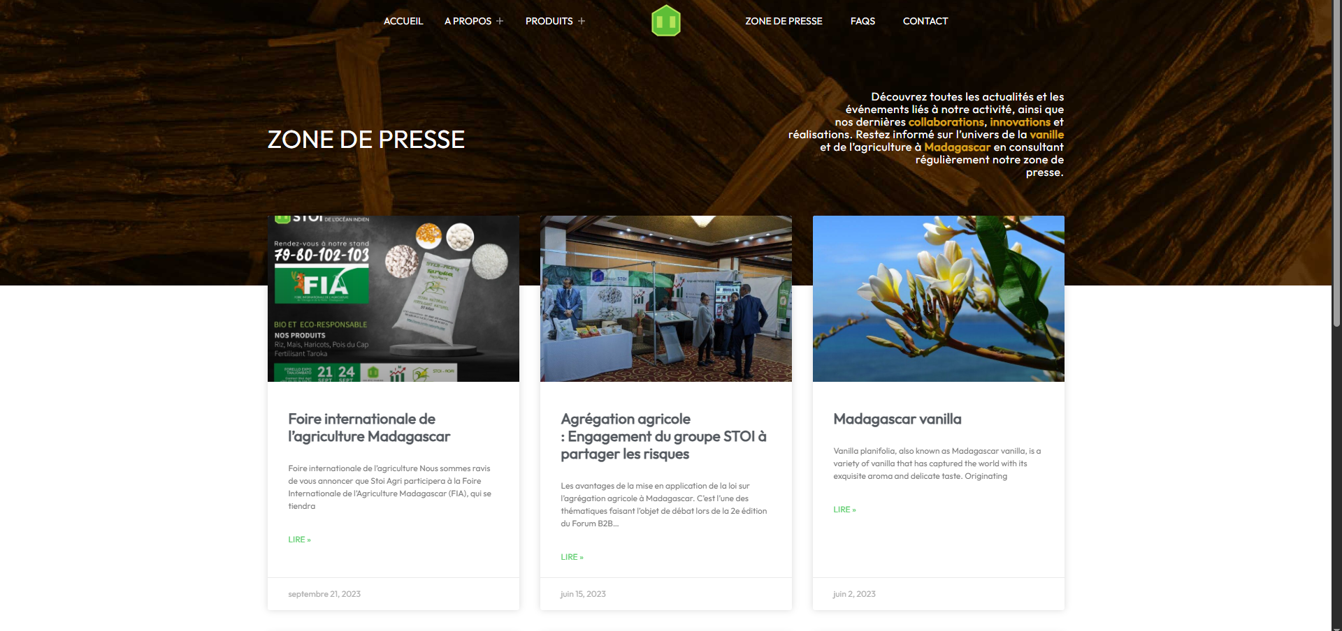 page zone de presse stoi