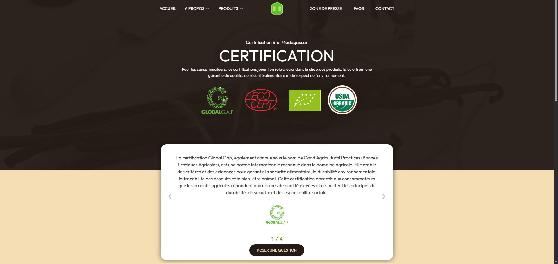Page certification stoi